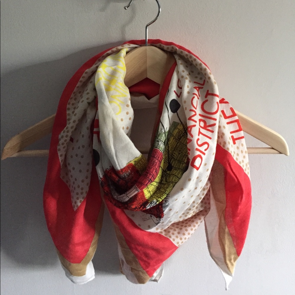 Madewell 1937 NYC boroughs Map Scarf